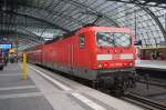 Hier 143 058-6 mit einer RB14 (RB18918) von Berlin Schönefeld Flughafen nach Nauen, dieser Zug stand am 16.2.2013 in Berlin Hbf.