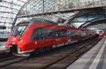 Hier 442 624 und 442 826 als RB14 (RB18911) von Nauen nach Berlin Schönefeld Flughafen, dieser Triebzugverband stand am 1.5.2013 in Berlin Hbf.