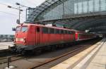 Hier 115 278-4 mit SZ2680 von Warnemnde nach Berlin Hbf., dieser Zug stand am 1.7.2013 in Berlin Hbf.