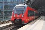 Hier 442 623-5 und 442 639-1 als RB22 (RB28821) von Ludwigsfelde-Struveshof nach Berlin Friedrichstraße, bei der Ausfahrt am 26.7.2013 aus Berlin Hbf.