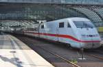 Hier 402 040-0  Bochum  als ICE844 von Berlin Ostbahnhof nach Kln Hbf., bei der Einfahrt am 27.7.2013 in Berlin Hbf. 