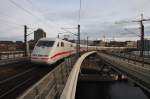 Hier 401 054-2  Flensburg  als ICE694 von Stuttgart Hbf.