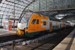 Hier 445 104-3 als RE2 (RE83964) von Wittenberge nach Cottbus, dieser Triebzug stand am 1.2.2014 in Berlin Hbf.