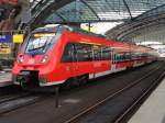 Hier 442 330-7  Dessau-Roßlau  als RB14 (RB18925) von Nauen nach Berlin Schönefeld Flughafen, dieser Triebzug stand am 2.3.2014 in Berlin Hbf.