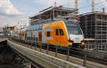 Hier 445 108-4 als RE2 (RE83976) von Wittenberge nach Cottbus, bei der Aufahrt am 27.6.2014 aus Berlin Hbf. 