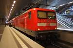 Hier 112 133 mit einem RE5 (RE18590)  Warnemünde-Express  von Berlin Hbf.(tief) nach Warnemünde, dieser Zug stand am 28.6.2014 in Berlin Hbf.(tief).