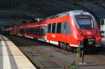 Hier 442 629-2 und 442 623-5 als RE7 (RE18717)  Airport-Express  von Wünsdorf-Waldstadt nach Dessau Hbf., bei der Einfahrt am 6.9.2014 in Berlin Hbf.