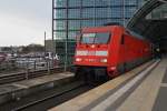 Hier 101 070-1 mit IC141 von Amsterdam Centraal nach Berlin Ostbahnhof, dieser Zug stand am 13.12.2014 in Berlin Hbf.