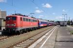 110 236-7 mit dem DZ 2790 von Warnemnde steht hier auf Gleis 19 im Bahnhof Berlin-Lichtenberg.