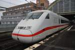 Hier 808 022-8  Eberswalde  als ICE857 von Kln Hbf. nach Berlin Ostbahnhof mit 808 039-2  Essen  als ICE847 von Kln Hbf. nach Berlin Ostbahnhof, diese ICE-Doppeltraktion stand am 18.5.2013 in Berlin Ostbahnhof.