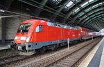 182 018 legte am 29.10.2016 mit dem RE1 (RE18107) auf dem Weg von Magdeburg Hauptbahnhof nach Frankfurt(Oder) einen Halt in Berlin Ostbahnhof ein.