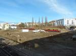 Bahnhof Ostkreuz in Berlin: Wüstenartige gähnende Leere ist dort, wo später einmal wieder S-Bahnsteige entstehen werden.