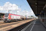 159 219-5 HSL Logistic GmbH mit einem Kesselzug  Düsenkraftstoff, Dampfdruck bei 50 °C größer als 110 kPa  in Flughafen BER - Terminal 5 (Schönefeld) und fuhr weiter in