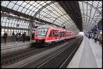 DB 648620 nach Brandenburg HBF hält hier am 4.6.2024 um 11.43 Uhr im Bahnhof Berlin - Spandau.