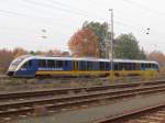 Am 05.11.2011 wartet VT 560 der Mrkischen Regiobahn im Bahnhof von Berlin Wannsee auf seinen nchsten Einsatz nach Jterbog