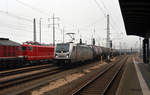 187 504 der CTL traf am 02.02.19 mit einem Kesselwagenzug aus Richtung Wittenberg kommend in Bitterfeld ein.