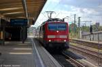 111 085-7 mit dem RE70 (RE 14209) von Bielefeld Hbf nach Braunschweig Hbf, bei der Einfahrt in den Braunschweiger Hbf am 15.09.2010.