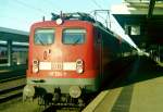 110 284 mit RE 24014 (Braunschweig–Rheine) am 27.09.2002 in Braunschweig Hbf