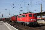 140 544-8 mit einem Gterzug in Bremen Hbf. Fotografiert am 23.03.2011. 