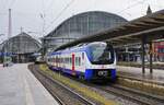 Der NordWestBahn-ET 440 212 verlässt am 17.04.2024 den Bremer Hauptbahnhof