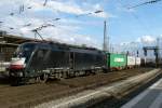 ES 64 U2-070 bei der Durchfahrt in Bremen 11.3.2011