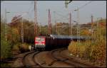 Am 4.11.2015 kamen die Güterzüge mittags fast im Blockabstand durch den Bahnhof Bremen - Burg.