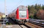 Die RB von Lutherstadt Wittenberg nach Leipzig Hbf fhrt am 25.01.09 in Burgkemnitz ein. 