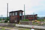 Die  noch  exestierenden Chemnitzer Stellwerke I und III im Hbf. Chemnitz. Fotografiert vom Bahnsteig 2. Sie sollen demnchst der Umgestalltung des Hbf. weichen. 19.06.2010