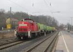 294 601-0 steht am 02. Januar 2014 mit der Übergabe von Coburg nach Lichtenfels im Bahnhof Coburg.