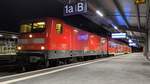 112 185 steht hier mit der RB49 nach Senftenberg in Cottbus Hbf.