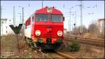 SU46-032 zieht heute IC241 nach Krakau. Sie hat den Zug in Cottbus bernommen und passiert hier gleich den B am Stw W25. Cottbus, 13.02.07