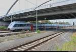 1442 809 und 1442 ??? (Bombardier Talent 2) von DB Regio Südost als RB 16152 (RB51) von Lutherstadt Wittenberg Hbf erreichen ihren Endbahnhof Dessau Hbf auf Gleis 6.
[1.8.2018 | 15:50 Uhr]
