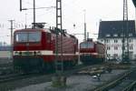 143 900 und 949 bei Personalschulungen in Dortmund Hbf. März 1992