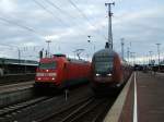 BR 101 089-1 mit FL ,der RE 1 nach Aachen mit Steuerwagen voraus vom Gleis 16 bei der Ausfahrt aus dem Dortmunder Hbf.Danke an den TF der 101 89-1 mit dem CNL 313 und NZ 301 auf Gleis 18 fr das FL!