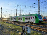 Der Elektrotriebzug 3429 013 A ist hier Ende Oktober 2024 bei der Ankunft am Hauptbahnhof in Dortmund zu sehen.