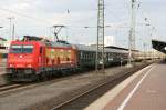 Die HGK Heizprofi 185 586-5 zieht einen Sonderzug durch Dortmund HBF am 19.09.2010