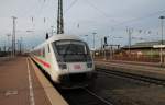 Nachschuss auf einen IC Steuerwagen als IC 2156 bei der Ausfahrt aus Dortmund Hbf am 21.12.13