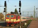  Kndelpresse  371 006 mit dem EuroCity 172 aus Wien Sdbahnhof ber Praha-Holesovice fhrt ein auf Gleis 17 in Dresden Hbf.