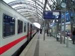 Ein EC174 von Budapest nach Hamburg-Altona.Am 30.03.08 in Dresden Hbf.