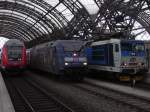 Jetzt heist es Hochbetrieb im Dresdener HBF: tschechischer IC, an dem die 101 102 gekoppelt wird und S-Bahn nach ???