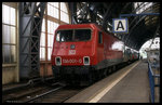 Eine Rarität aus heutiger Sicht ist der Einsatz der 156001 unter DB Signum im Personenzugverkehr. Am 18.6.1996 um 15.30 Uhr stand sie abfahrbereit mit einem RB in Richtung Norden im HBF Dresden.