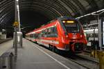 Dresden Hbf 442 311 als RE 50 Saxonia nach Leipzig Hbf wartet auf Abfahrt.