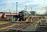 232 083-6 (132 083-7) der Erfurter Bahnservice GmbH (EBS) ist auf einem der Stumpfgleise in Dresden Hbf abgestellt.