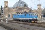 371 003 hat im Dezember 2024 einen Sonderzug aus Prag nach Dresden Hauptbahnhof gebracht und setzt nun um.