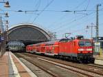 143 589-0 hat am 27.7.2009 den RE 17455 von Leipzig Hbf nach Dresden Hbf gebracht.