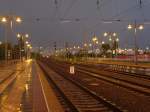  Ruhe nach dem Sturm  Blick vom vllig durchnssten Dresdner Hbf in Richtung Tschechien, wenige Minuten nach einem starken Gewitter.