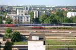 RaiLab und CNL aus Zrich gesellen sich am Morgen des 19.05.05 im Dresdener Hbf.