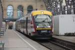 SBS Desiro-Doppel als SB34 nach Kamenz am 07.03.2012 auf den Dresdener Hauptbahnhof.