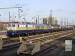 Der historische RHEINGOLD-ZUG mit E10 1239 abgestellt in Dresden-Hbf.