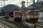 371 004, 101 022-2 und 371 015 sind am 16.07.2012 in Dresden